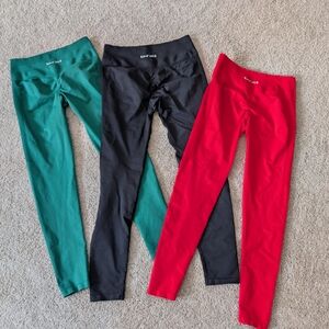 Women's Butt Lifting/Shaping Leggings - 3 Pair, Size medium